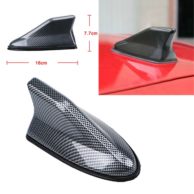 Universal Carbon Fibre Shark Fin Auto Car Roof Antenna Radio FM/AM Signal Aerial