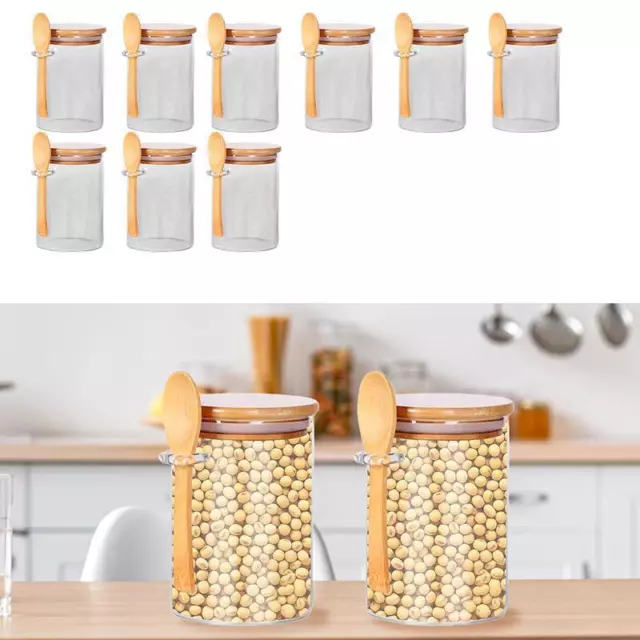 Food Storage Jar Airtight Airtight Glass Jar with Lid for Candy Nuts Cookie