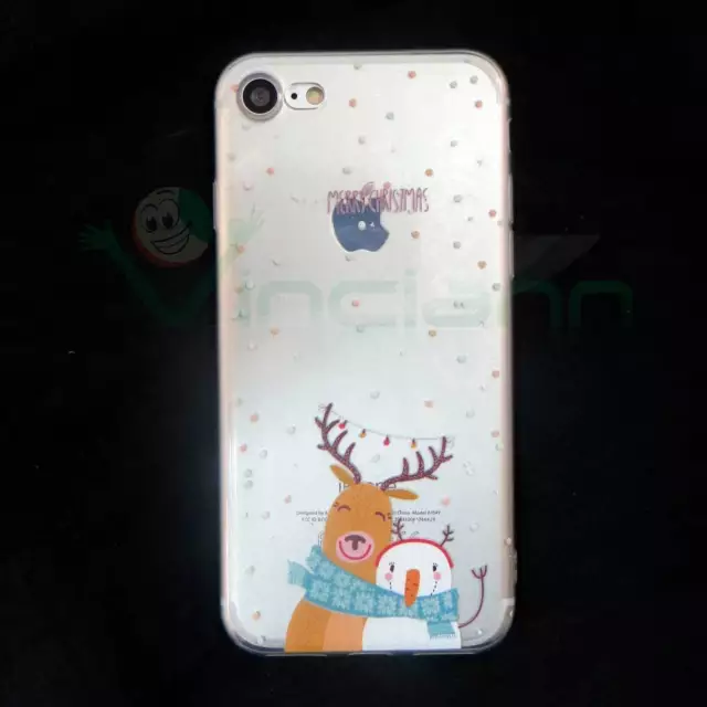 Pellicola+Custodia cover tpu RENNA NATALE CHRISTMAS per iPhone 7 8 SE 2020 4.7"