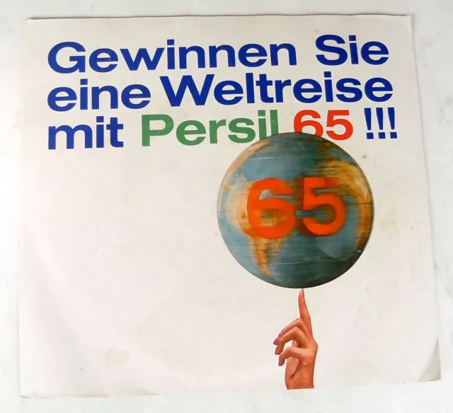 Henkel Persil 65 Werbung Preisrätsel 1965 Schallplatten Single Schallfolie