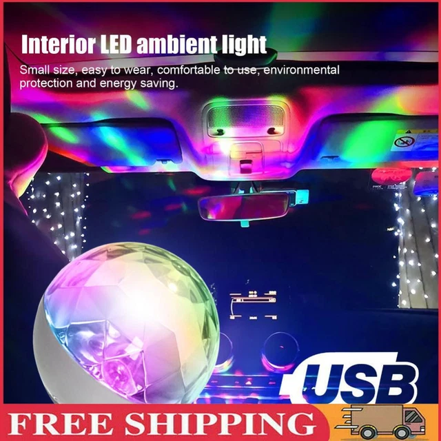 LED Mini Colorful RGB Flash Projector Lamp Ball Rotatory Stage Decor Light