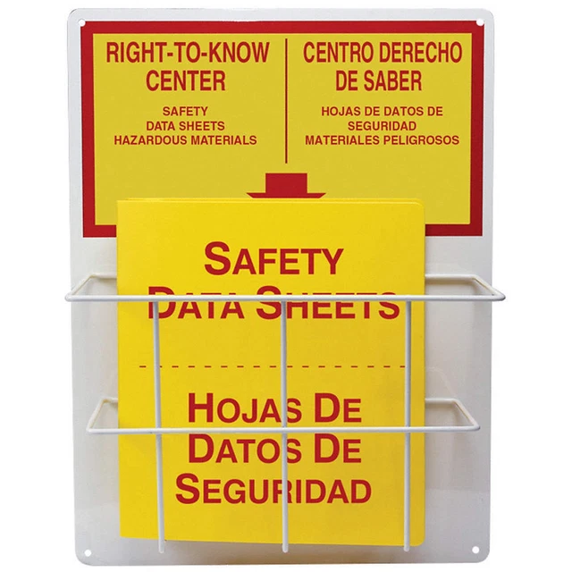 ACCUFORM SBZRS326 Right-To-Know Center,Bilingual,20 in. H
