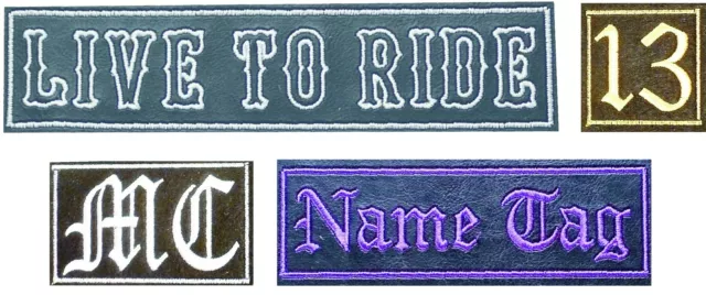 Custom Personalised Embroidered Patches Sew/Iron On Badge Hat Jeans Club Biker