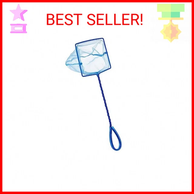 Marina 4-Inch Blue Fine Nylon Net with 10-Inch Handle, Aquarium Maintenance Tool