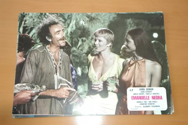 Sexy Laura Gemser Karine Schubert Black Emmanuelle 1975 Vintage Lobby Card #8