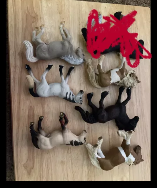 lot of 6 old schleich, couple retired