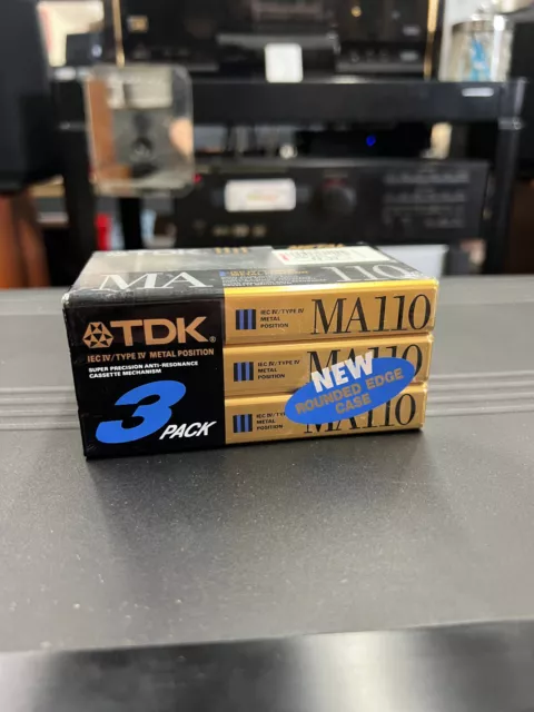 TDK MA-110 Metal Bias IEC Type IV Blank Cassette Tape (Pack of 3)