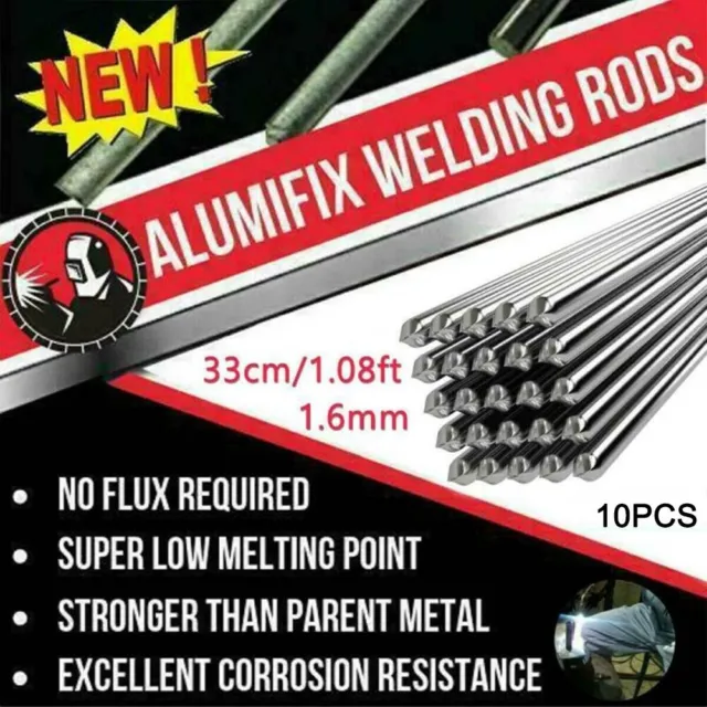 Corrosion Resistant Aluminium Welding Rods 10Pcs Easy Melting Low Temp