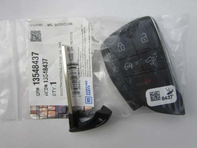 New Oem 2023 Chevy Silverado Keyless Remote Smart Key Fob Alarm 13548437 / 5 Bt