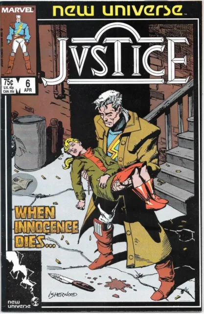 Justice Comic Book #6 Marvel Comics 1987 VERY FINE