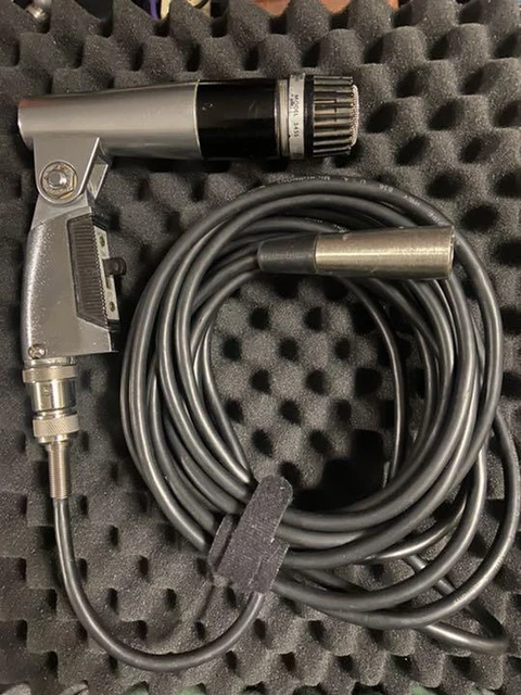 Vintage SHURE 545S Microphone With Cable Out Of Print With 4 Pin Cable Rare