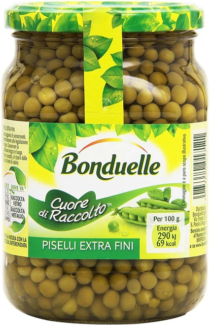 Bonduelle Piselli, Cuore di Raccolto, Extra fini, 375g quantità sgocciolata 530g