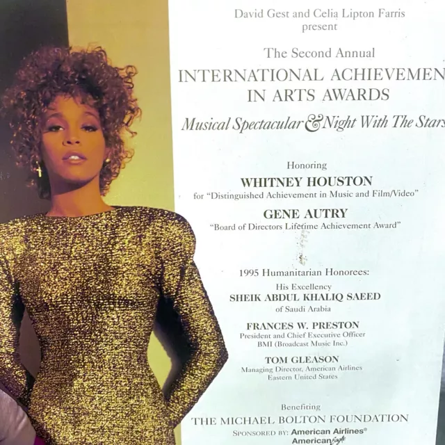 Whitney Houston Achievement Arts Awards 1995 Program Catalog Playbill Booklet