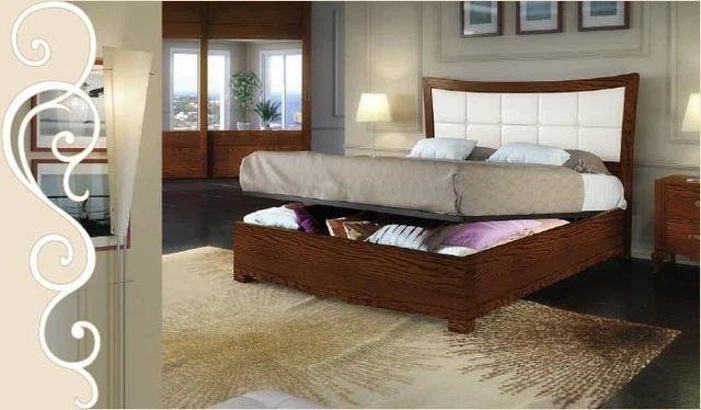 Ensemble Set 3tlg Chambre à Coucher Lit Table de Chevet Lits Groupe Bois Meuble 2