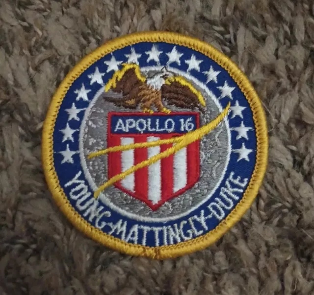 Apollo XVI 16 NASA 1972 Jacket Patch Astronauts Young Mattingly Duke Vintage