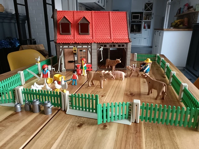 Playmobil 3427 Ferme Maison Western - Lot Vintage Avec Boîte Rare
