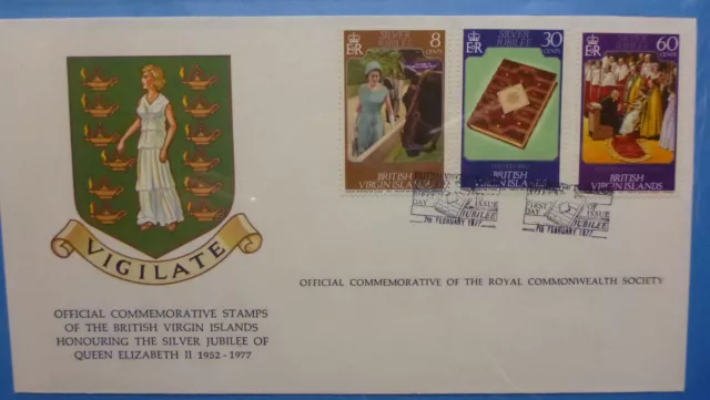 1977 Rcs Qeii Silver Jubilee First Day Cover- British Virgin Islands
