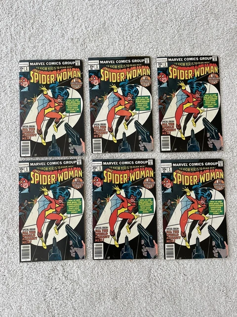 Marvel Comics 1978 The Spider-Woman #1 First Issue Jessica Drew Bronze Age Lot