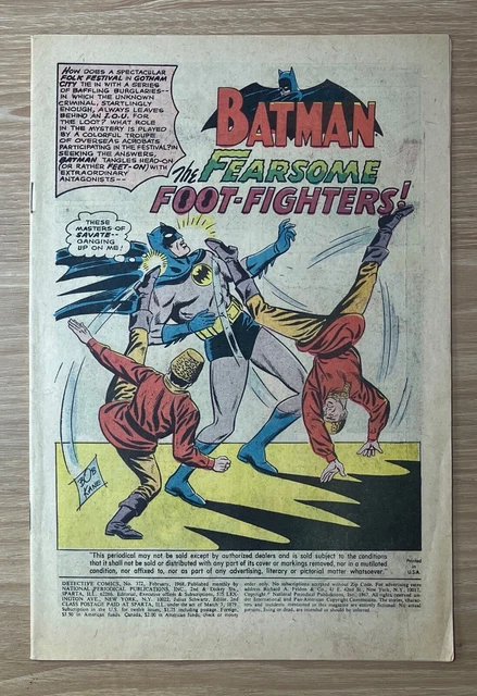 LECTEUR SANS COUVERTURE Detective Comics #372 DC Comics âge d'argent ...
