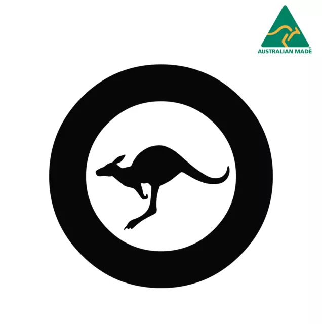 Royal Australian Air Force RAAF Roundel Vinyl Decal Black 12 cm