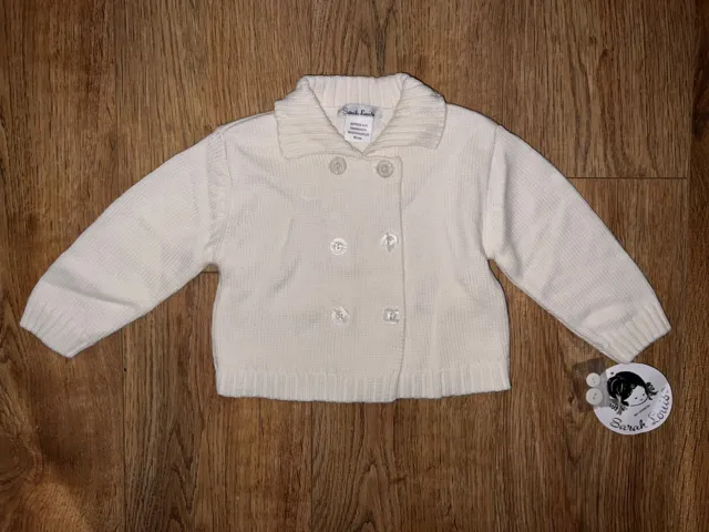 Sarah Louise Boys Ivory Knitted Cardigan 18 Months BNWT RRP £65