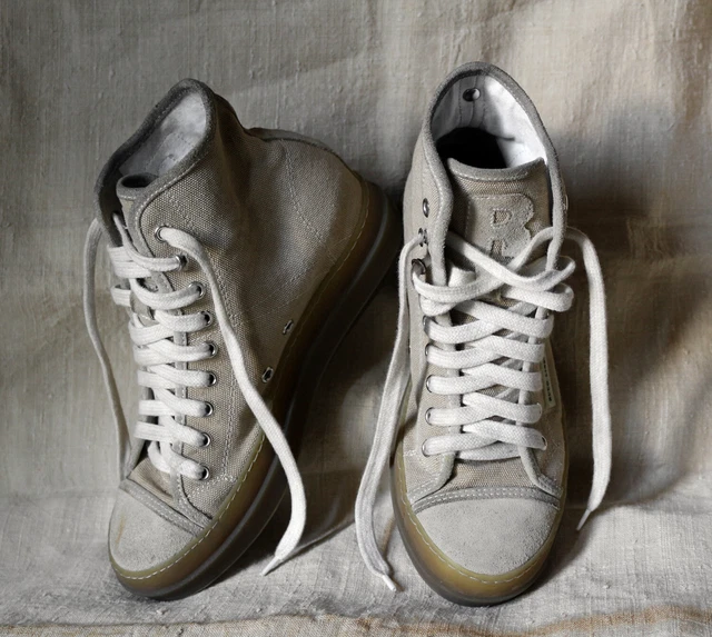 SCARPE DONNA RUCO LINE pelle tessuto usate used leather fabric