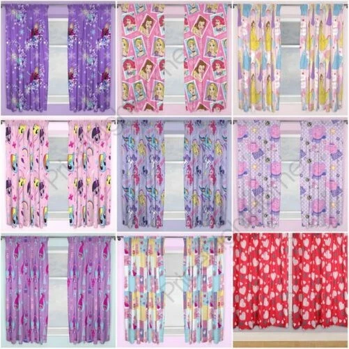 Girls Curtains 54" & 72" Disney Frozen, Peppa Pig, Pony, Lol Surprise + More