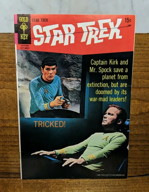 STAR TREK #5 (Gold Key, Sept. 1969) Kirk & Spock Photo Cover FN Sharp Copy