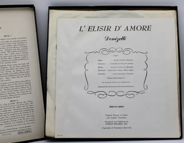 [EX 3 LP SET] Francesco Molinari-Pradelli, Donizetti, L'Elisir D'Amore ...