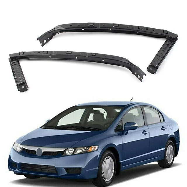 Pair Headlight Bumper Bracket Front Beam Mount Support For Civic Sedan 2006-2011