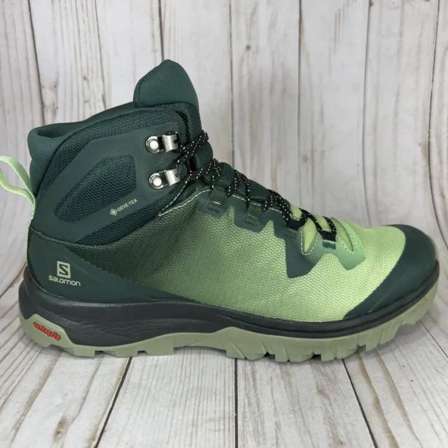 Salomon Vaya Mid GoreTex GTX Hiking Boots Green Gables Women Size 8.5 Waterproof