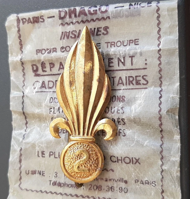 Insigne Légion Étrangère 2° REI Nîmes - Sous-Officier N°002 - Original France