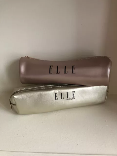 Lot de deux trousses maquillage ou stylos « Elle » et « Elle magazine »