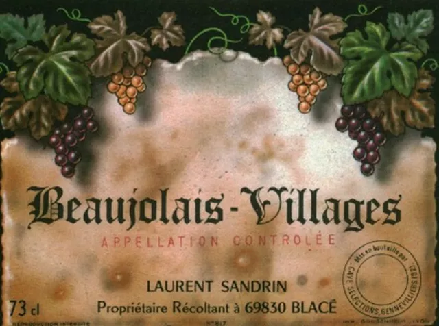 Etiquette de vin Beaujolais-Villages