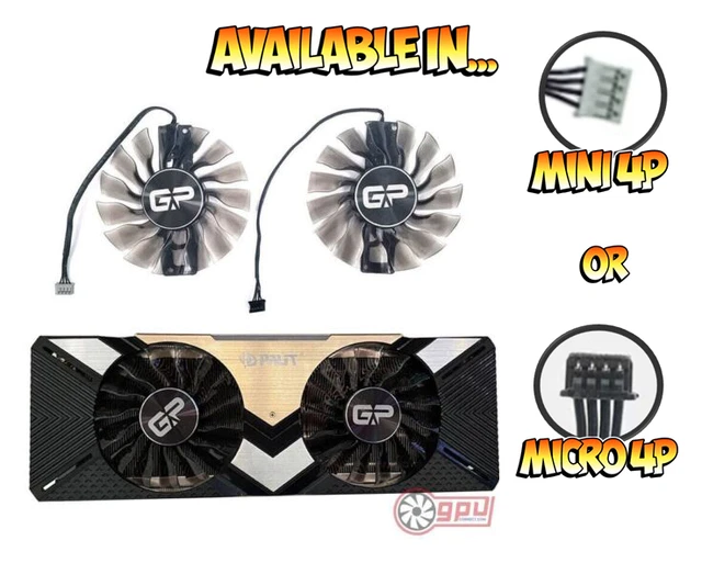 PALIT 2080 TI GamingPro OC Dual RTX Replacement GPU Cooling Fan