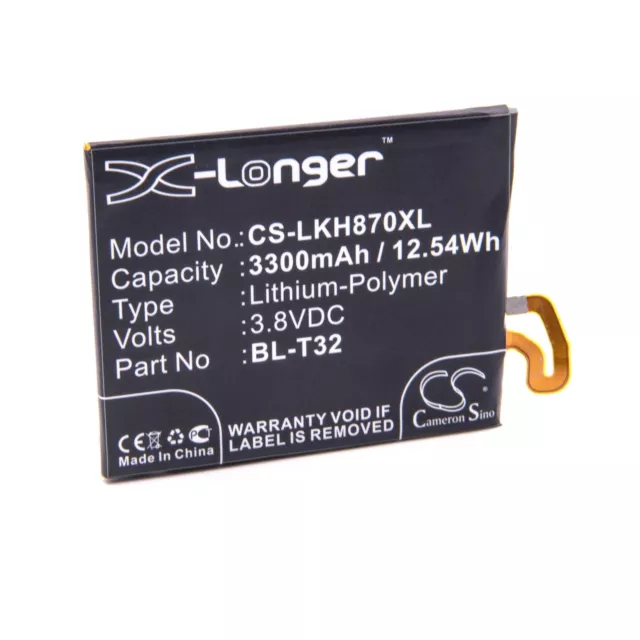 Batterie remplace LG EAC63438701, BL-T32 3300mAh