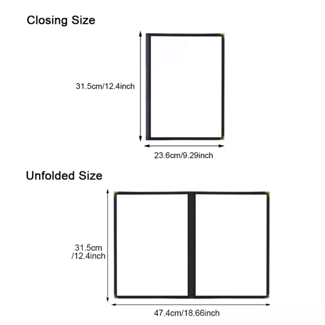 A4 Corner Protection Menu Cover Reusable Kitchen Pages For Restaurant Bar