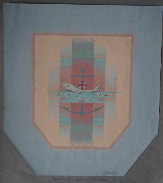 Dessin Original Signé Henri Laffillee - Chapiteau Gallo-romain église Saint-Rémy - Encre