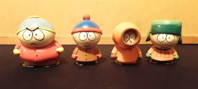 Lot de 4 Figurines Héros de SOUTH PARK  - 1998 Comedy Central - comme neufs