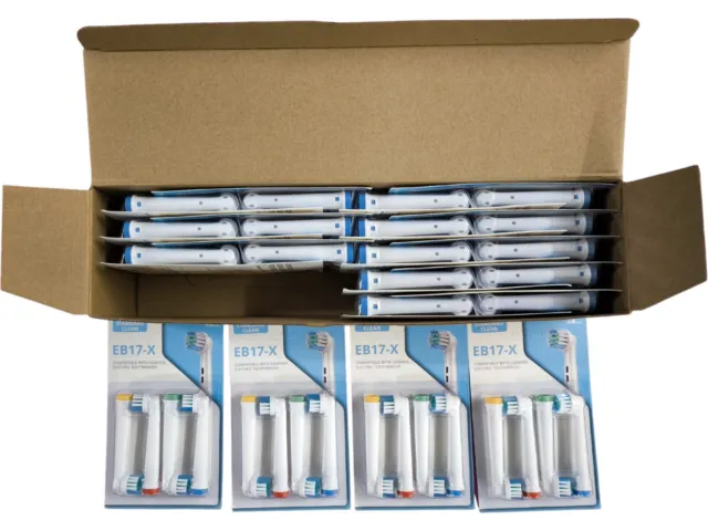 80 testine di spazzolino orale B compatibili, lotto di lavoro 20 confezioni setole Dupont EB17-X