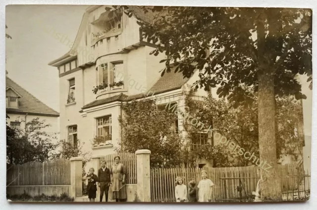 orig. Foto AK Villa Konstanz Bodensee um 1910 Familie