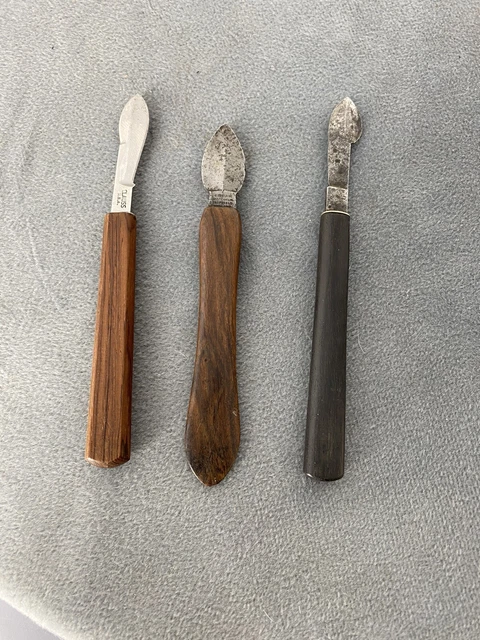 Antique MILLER BROS MERIDEN IXL GEORGE CLAUSS Bloodletter Bleeder Lancet LOT of3