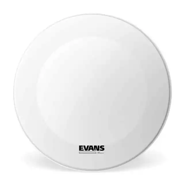 Evans EQ3 Resonant Coated White Bass Drum Head, No Port, 20"