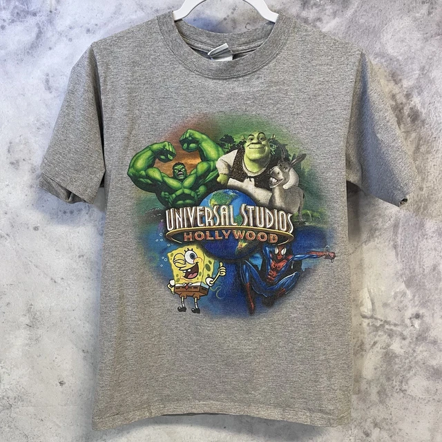 VINTAGE UNIVERSAL STUDIOS Hollywood T Shirt Adult Small Sponge Bob