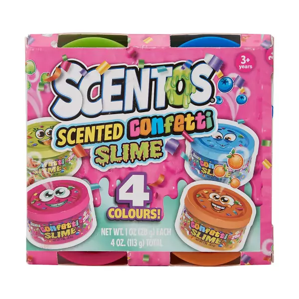 4 Pack Scentos Scented Confetti Slime - Not for Consumption