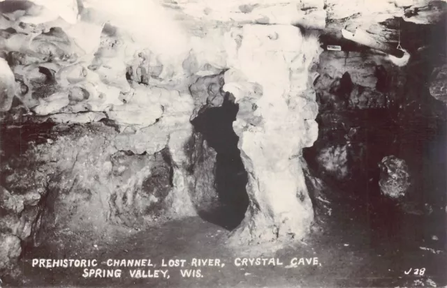 RPPC Lost River Crystal Cave Spring Valley WI Wisconsin Photo Vtg Postcard V4