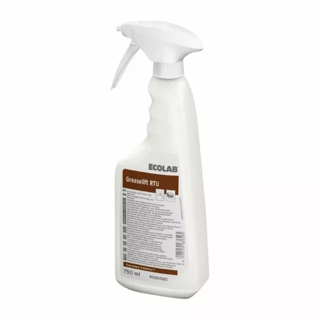 Ecolab GreaseLift RTU Kitchen Degreaser - Ready to Use - 6 Pack - 750 ml