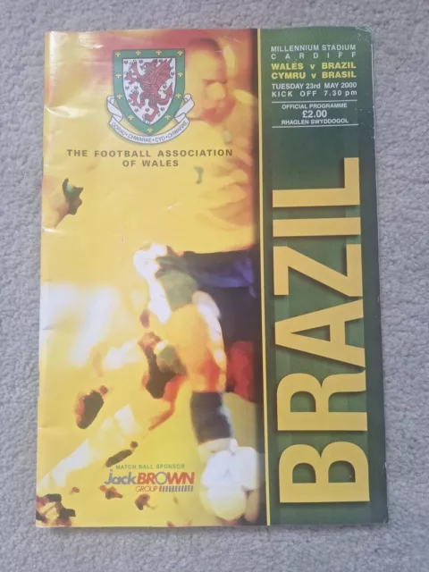 Wales V Brazil Friendly International Programme- 23rd May 2000