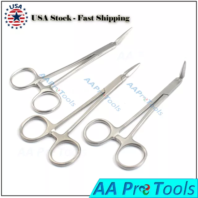 Stieglitz Root Fragment Forceps Set of 3 (Straight, 45 & 90 Degree)