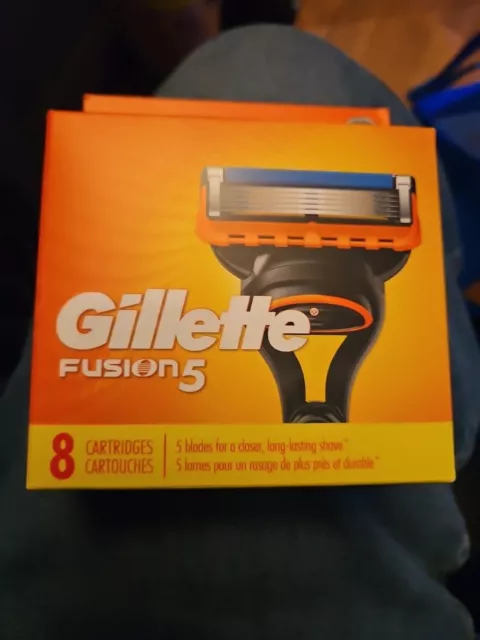 Gillette Fusion 5 power Razor Blade refills New Packs of 8 Cartridges sealed